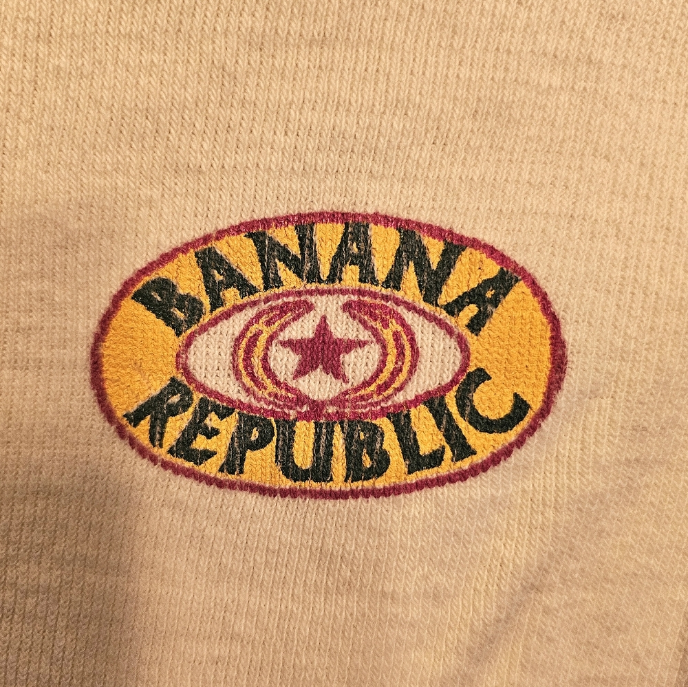 Banana Republic, long Sleeve, Henley button placket, collar.  Circa 1982. - Picture 3 of 9
